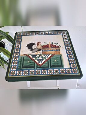 Small farmhouse-style wooden side table